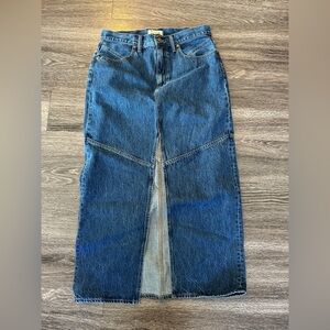 Madewell Blue Denim Maxi Skirt